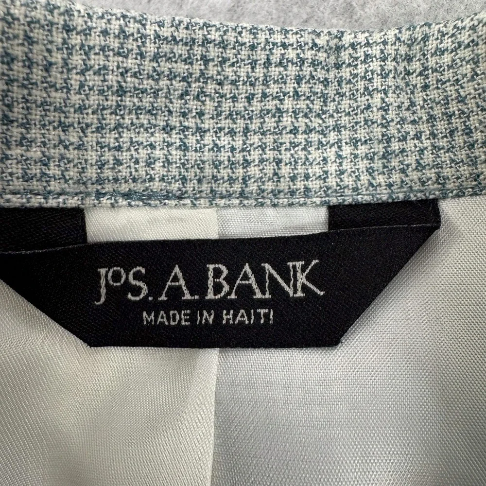 Jos A Bank Blazer Mens 41L Gray Linen Wool Sport Coat Jacket Tailored Fit Office